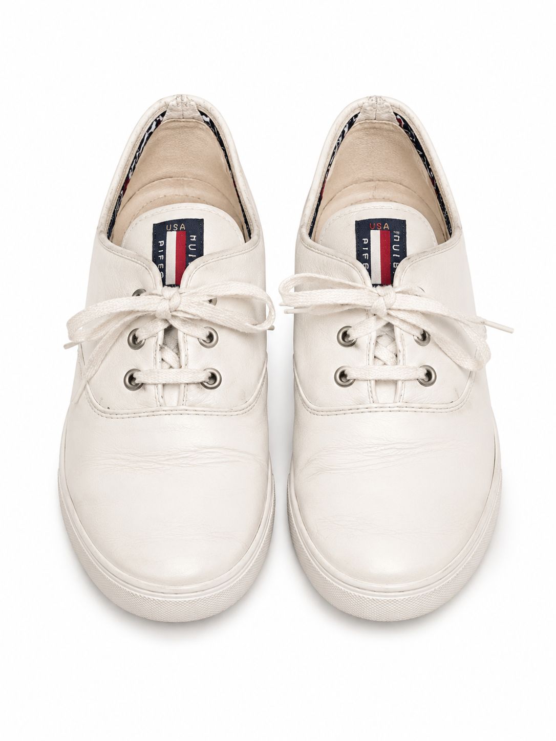 Zapatillas Hush Puppies Mujer Cuero Blancas 1
