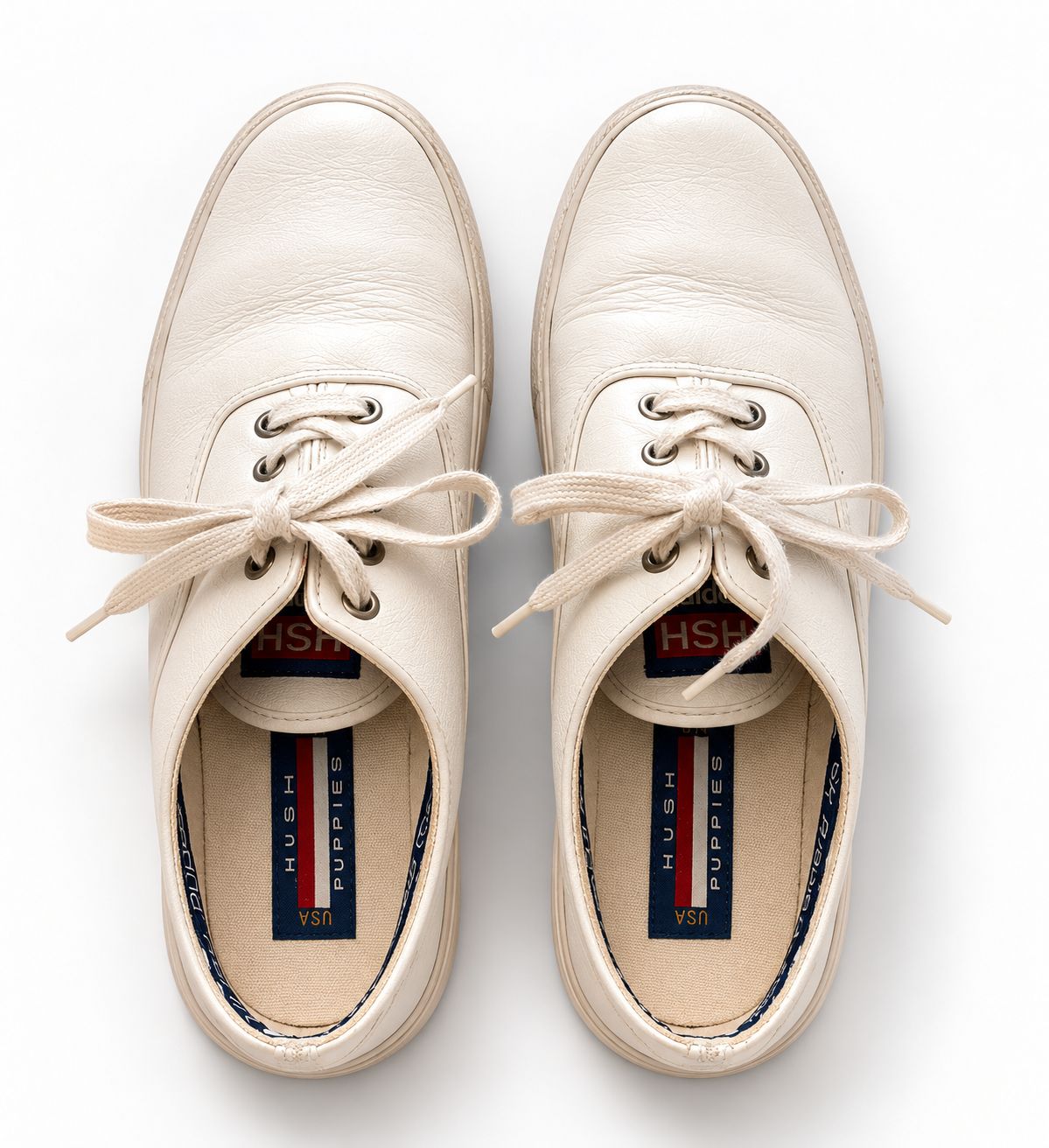 Zapatillas Hush Puppies Mujer Cuero Blancas 2