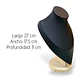 Exhibidor Mostrario Cuello Collar 27 Cm Madera Cuerina Negro - Miniatura 2