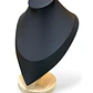 Exhibidor Mostrario Cuello Collar 27 Cm Madera Cuerina Negro - Miniatura 1