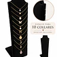 Exhibidor para 10 cadenas y/o collares premium negro - Miniatura 1