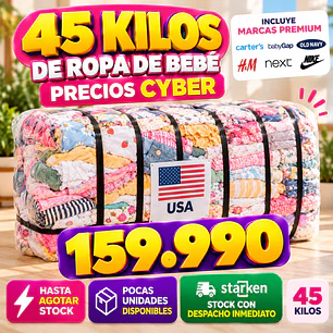 Fardo ropa bebe  Premium Chic 45 Kg
