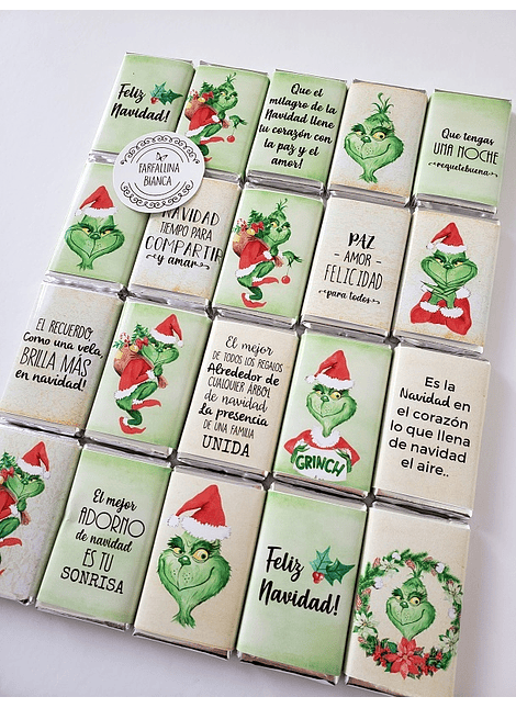 20 CHOCOLATES NAVIDAD DISEÑOS