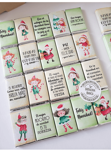 20 CHOCOLATES NAVIDAD DISEÑOS