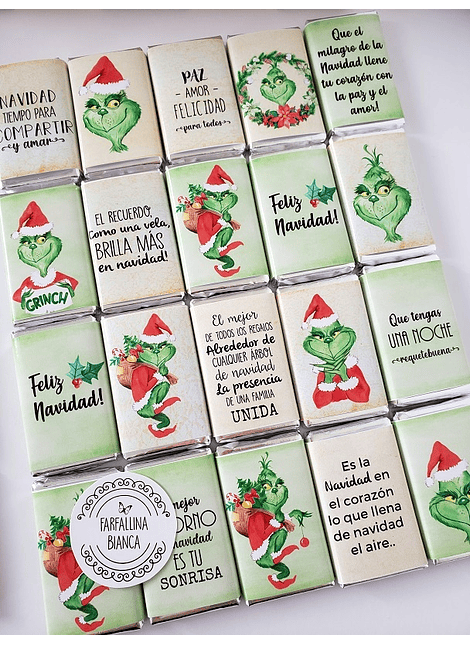 20 CHOCOLATES NAVIDAD DISEÑOS