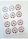 12 STICKERS NAVIDAD