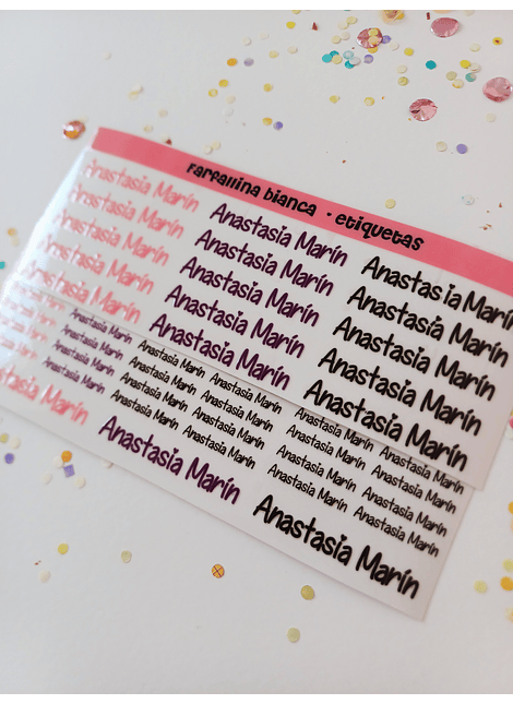 40 ETIQUETAS RELIEVE GRANDES / CHICAS