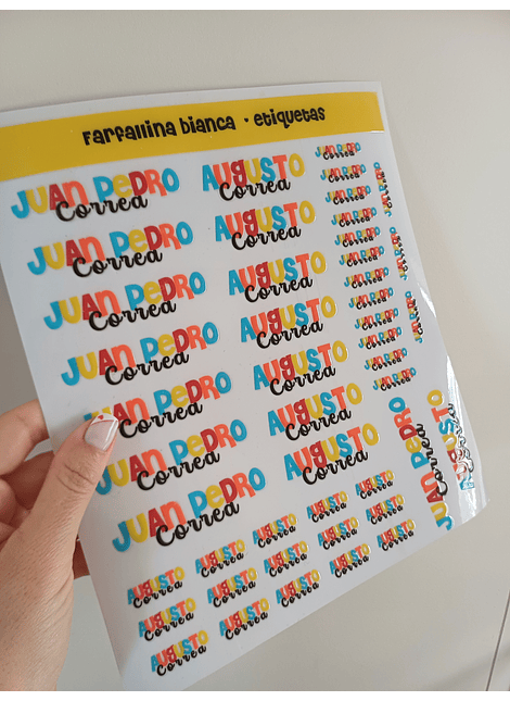 40 ETIQUETAS RELIEVE GRANDES / CHICAS