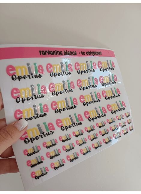 40 ETIQUETAS RELIEVE GRANDES / CHICAS