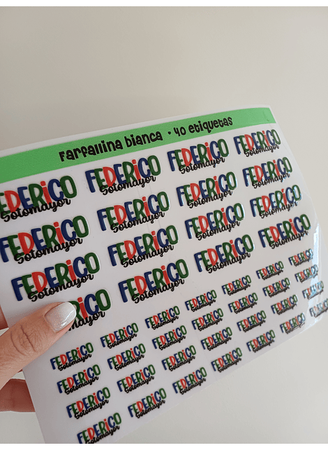 40 ETIQUETAS RELIEVE GRANDES / CHICAS