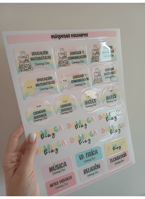 22 ETIQUETAS RELIEVE MULTIUSOS