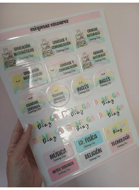 22 ETIQUETAS RELIEVE MULTIUSOS