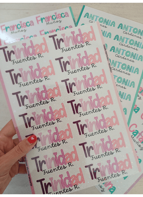 14 ETIQUETAS ADHESIVAS CONTORNO