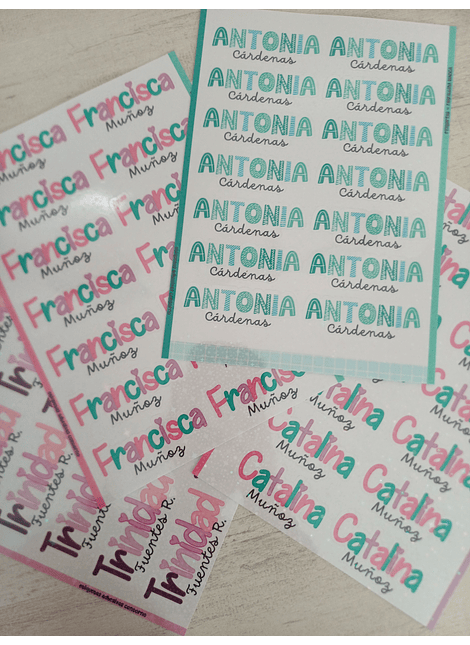 14 ETIQUETAS ADHESIVAS CONTORNO