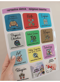 ETIQUETAS ASIGNATURAS