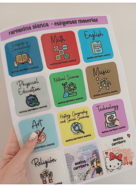 ETIQUETAS ASIGNATURAS