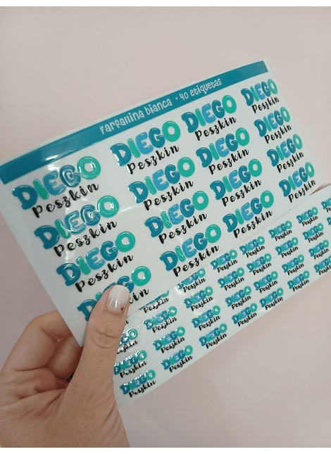 40 ETIQUETAS RELIEVE GRANDES / CHICAS