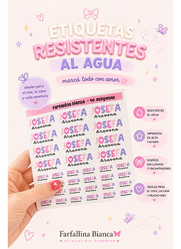 40 ETIQUETAS RELIEVE GRANDES / CHICAS