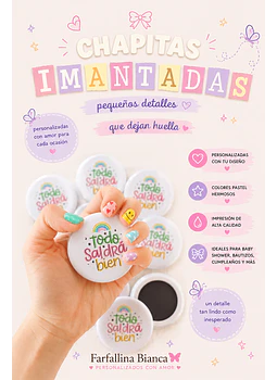 CHAPITAS PERSONALIZADAS IMÁN