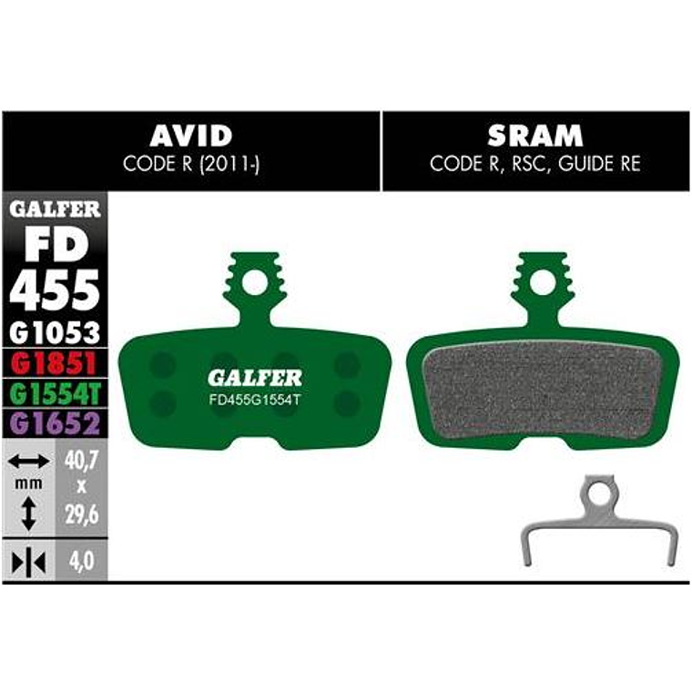 PASTILLAS GALFER CODE R/RSC  2011+ 2