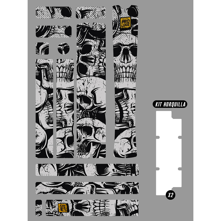 PROLINE BIKE GUARD SKULLS (TRANSPARENTE) 4