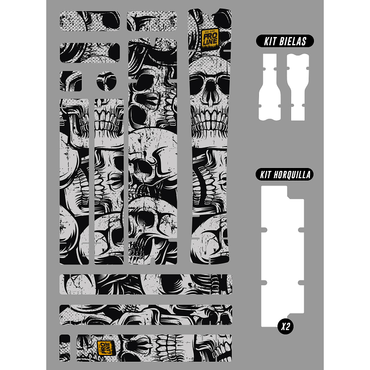PROLINE BIKE GUARD SKULLS (TRANSPARENTE) 5