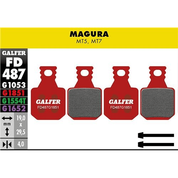 PASTILLAS GALFER MAGURA MT5 Y MT7 4