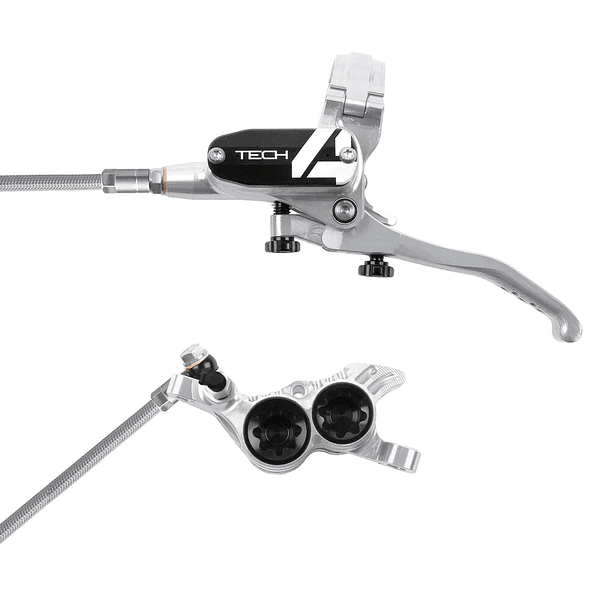 HOPE FRENO TECH 4 V4 SILVER/NEGRO DELANTERO 
