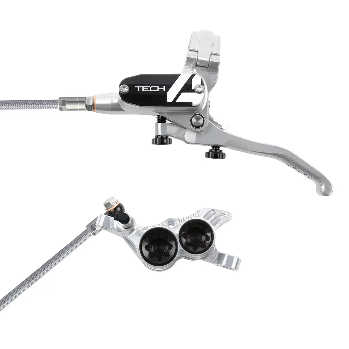 HOPE FRENO TECH 4 V4 SILVER/NEGRO TRASERO 1