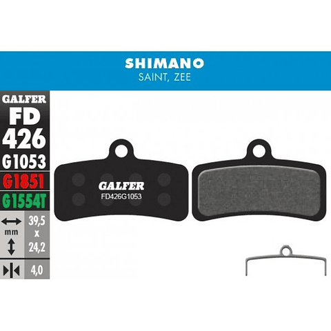 GALFER PASTILLAS SHIMANO SAINT BR-M810, ZEE