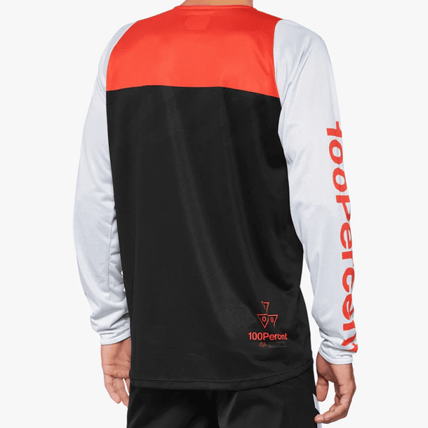 JERSEY 100% R-CORE LS BLACK RACER RED 2