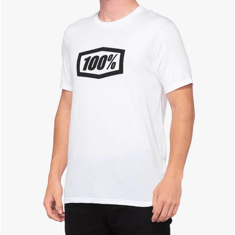 POLERA 100% ICON LOGO WHITE MANGA CORTA 1