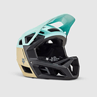 CASCO FOX NEW PROFRAME CLYZO Negro/Dorado/Celeste 4