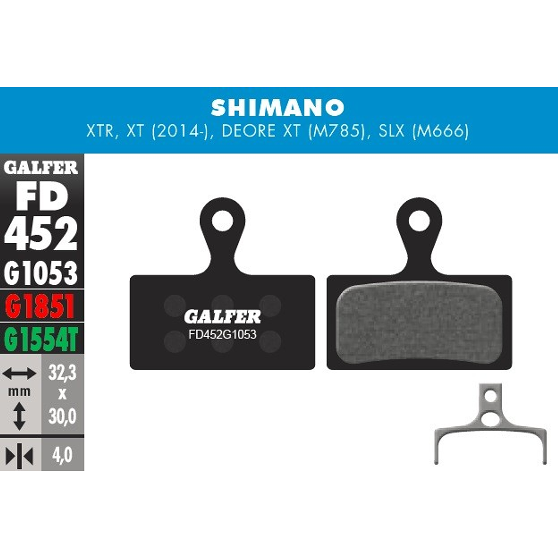 PASTILLAS GALFER SHIMANO XT/SLX 1