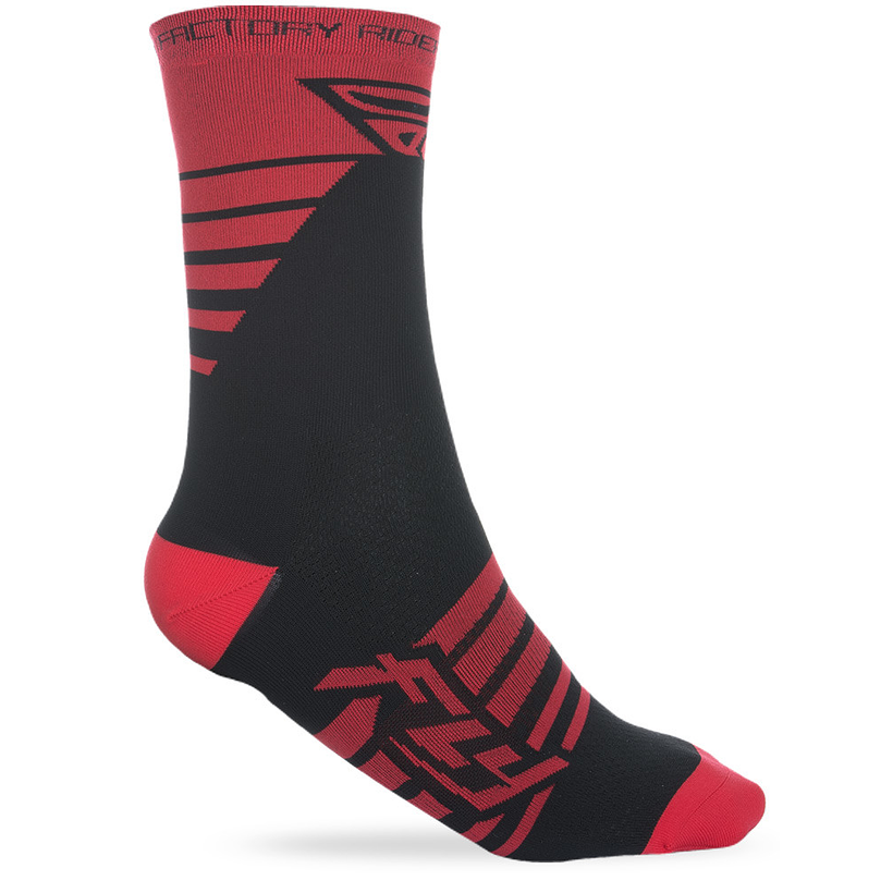CALCETIN FLY RACING FACTORY RED/BLK