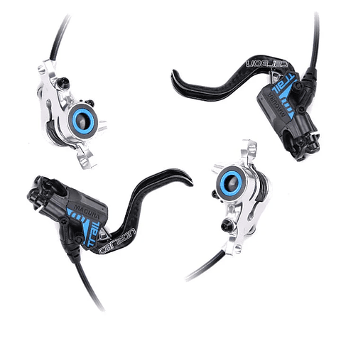 SET DE FRENOS MAGURA MT8 TRAIL CHROME CARBON - 