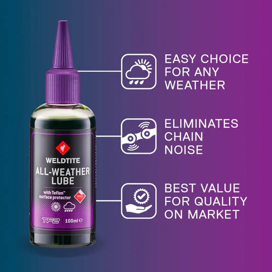 LUBRICANTE WELDTITE ALL WEATHER CON TEFLON 100ml 2