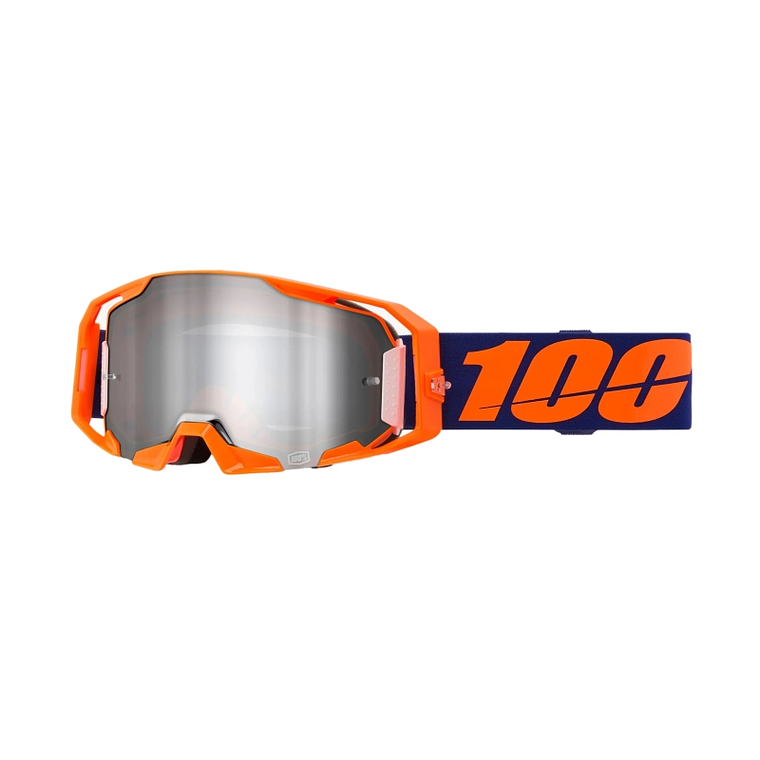 ANTIPARRA 100% ARMATIC GOGGLE NEON ORANGE - MIRROR SILVER FLASH LENS 1