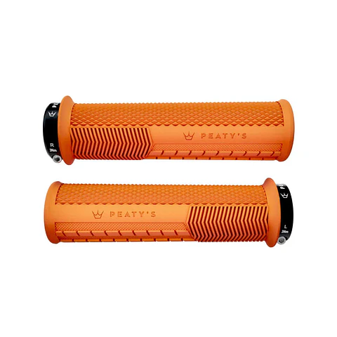 Puños Peatys Knurl Grueso Naranjo 32-34mm