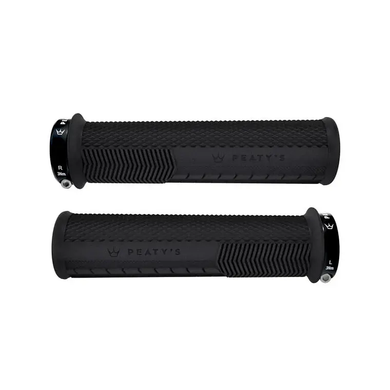 Puños Peatys Knurl Delgado Negro 30-32mm 1