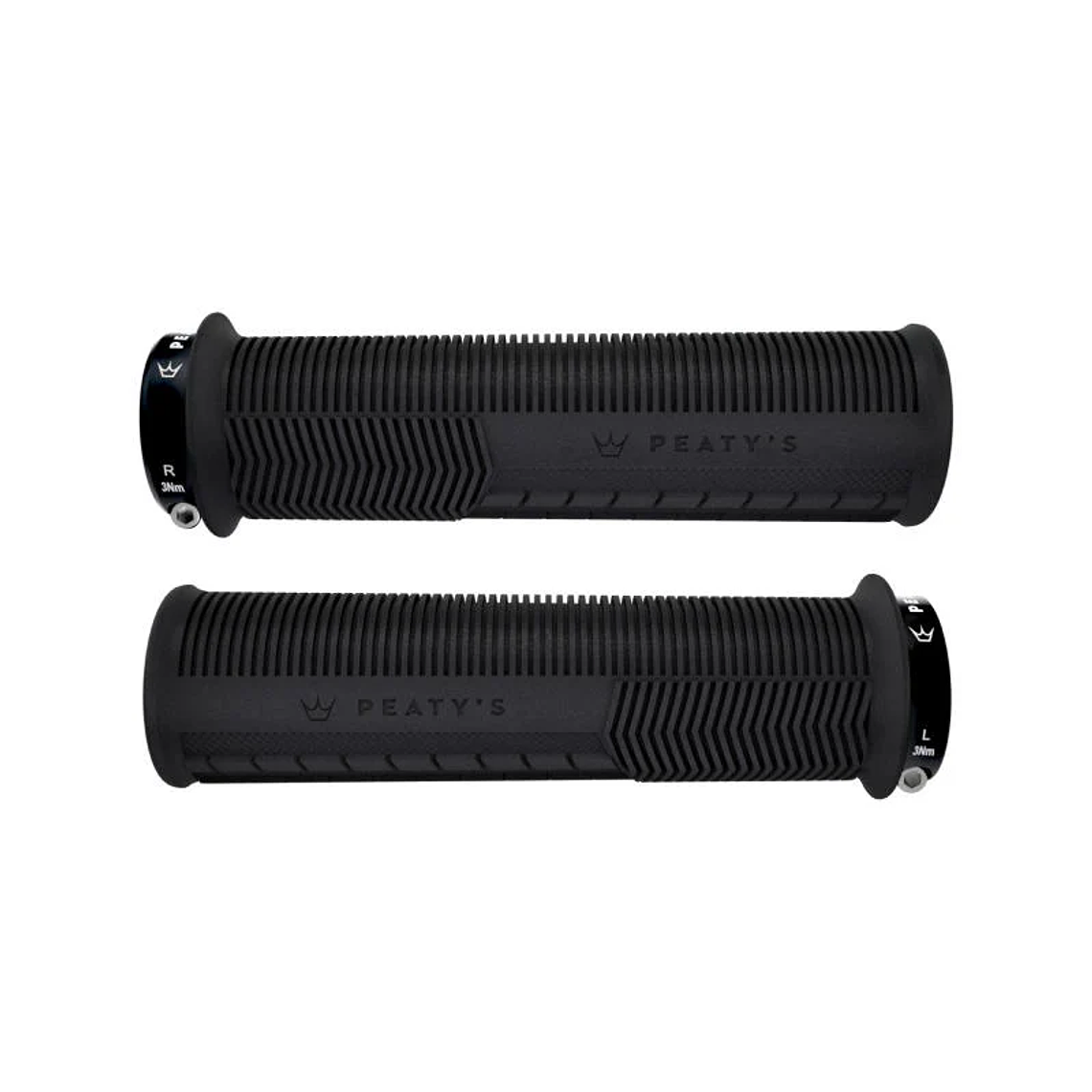 Puños Peatys Mushroom Grueso Negro 32-34mm 1