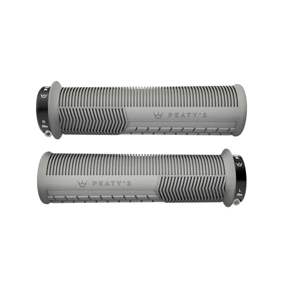 Puños Peatys Mushroom Grueso Gris 32-34mm 1