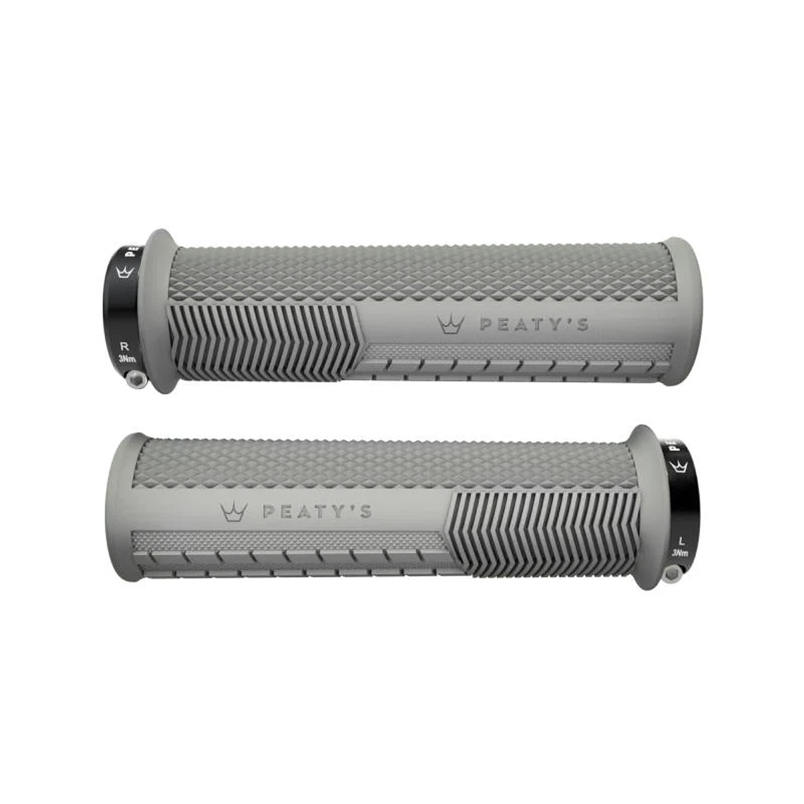 Puños Peatys Knurl Grueso Gris 32-34 mm 1