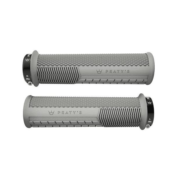 Puños Peatys Knurl Grueso Gris 32-34 mm 