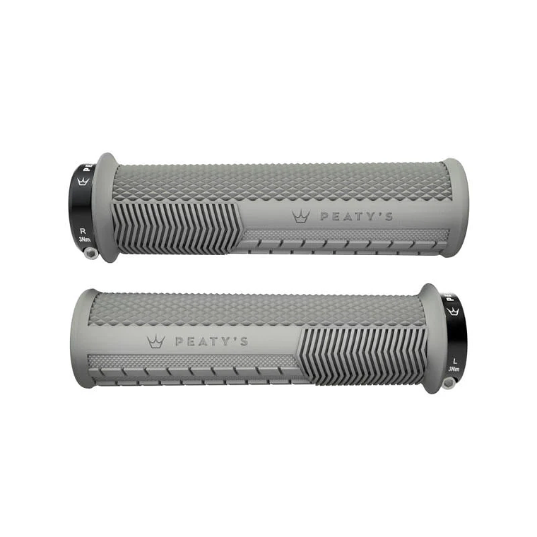 Puños Peatys Knurl Grueso Gris 32-34 mm 1