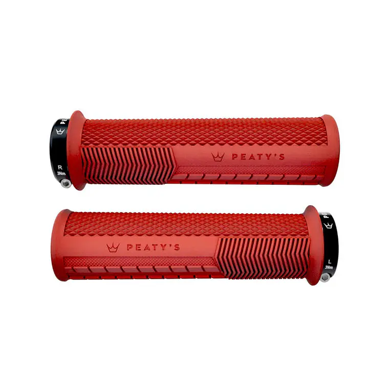 Puños Peatys Knurl Grueso Rojo 32-34 mm 1