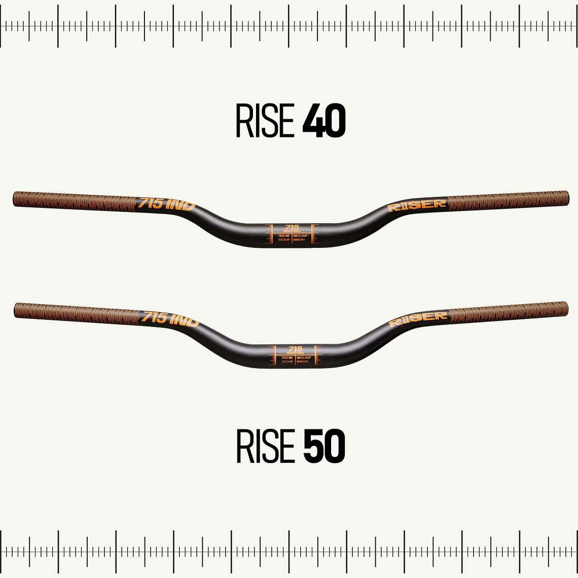 MANILLAR 715IND RISER BLK/WHT 35 CLAMP 4