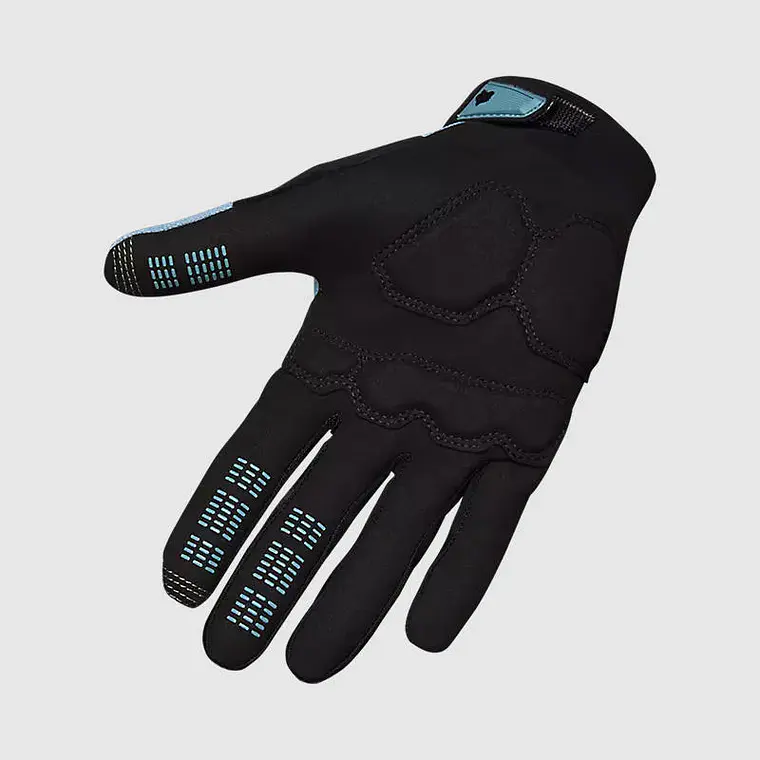 Guantes Bicicleta Ranger Gel Celeste Fox 2