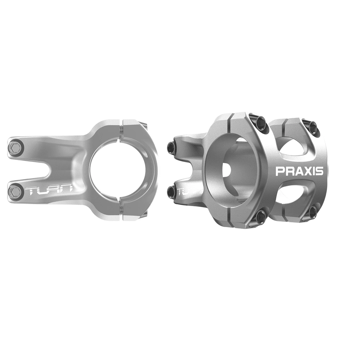 TEE PRAXIS TURN 40MM (CLAMP 35) SILVER 2