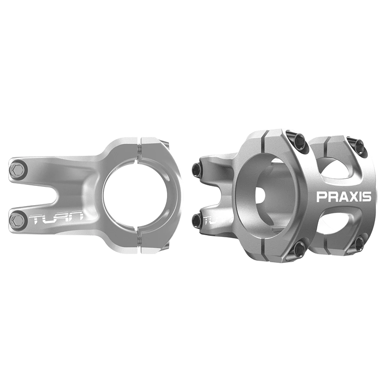 TEE PRAXIS TURN 40MM (CLAMP 35) SILVER 2